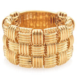 Roberto Coin Appassionata 18K Yellow Gold Flexible Woven Band Ring with Box