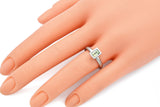 Estate 14K White Gold 0.56 Ct Green Sapphire Baguette Band Ring Size 8