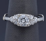 Vintage 900 Platinum 0.69 TCW Diamond Band Ring Size 5