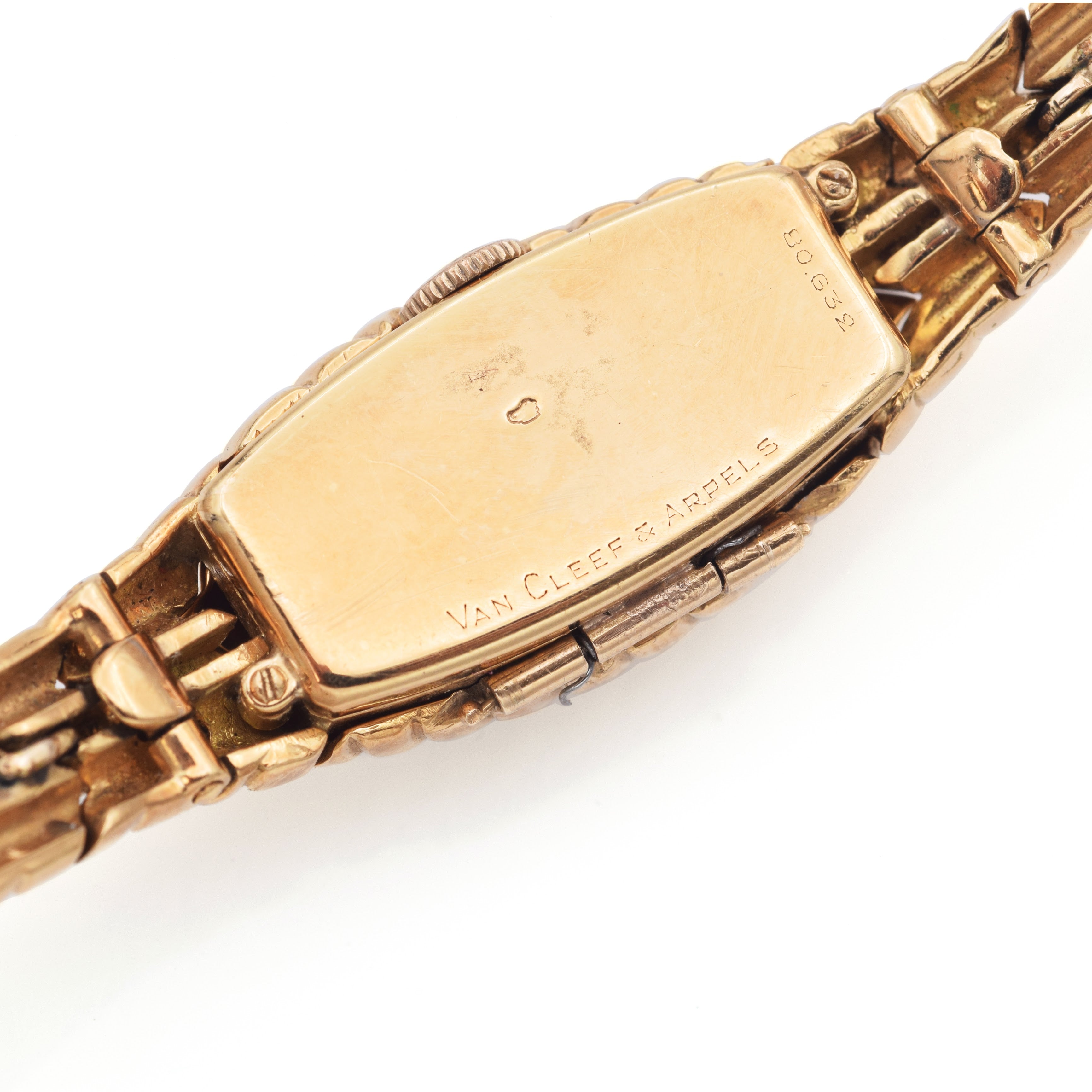 Van Cleef & Arpels 18K Yellow Gold Women's Hand Wind Flip Top Bracelet Watch