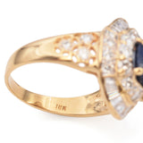 18K Yellow Gold 1.65 Ct. Sapphire and Diamond Ring