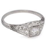 Antique Art Deco Platinum 0.33 TCW Diamond Band Ring