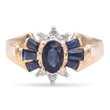 14K Yellow Gold 2.34 TCW Sapphire and Diamond Ring