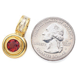 Estate Reddish Orange Spinel 18K Yellow Gold Enhancer Pendant