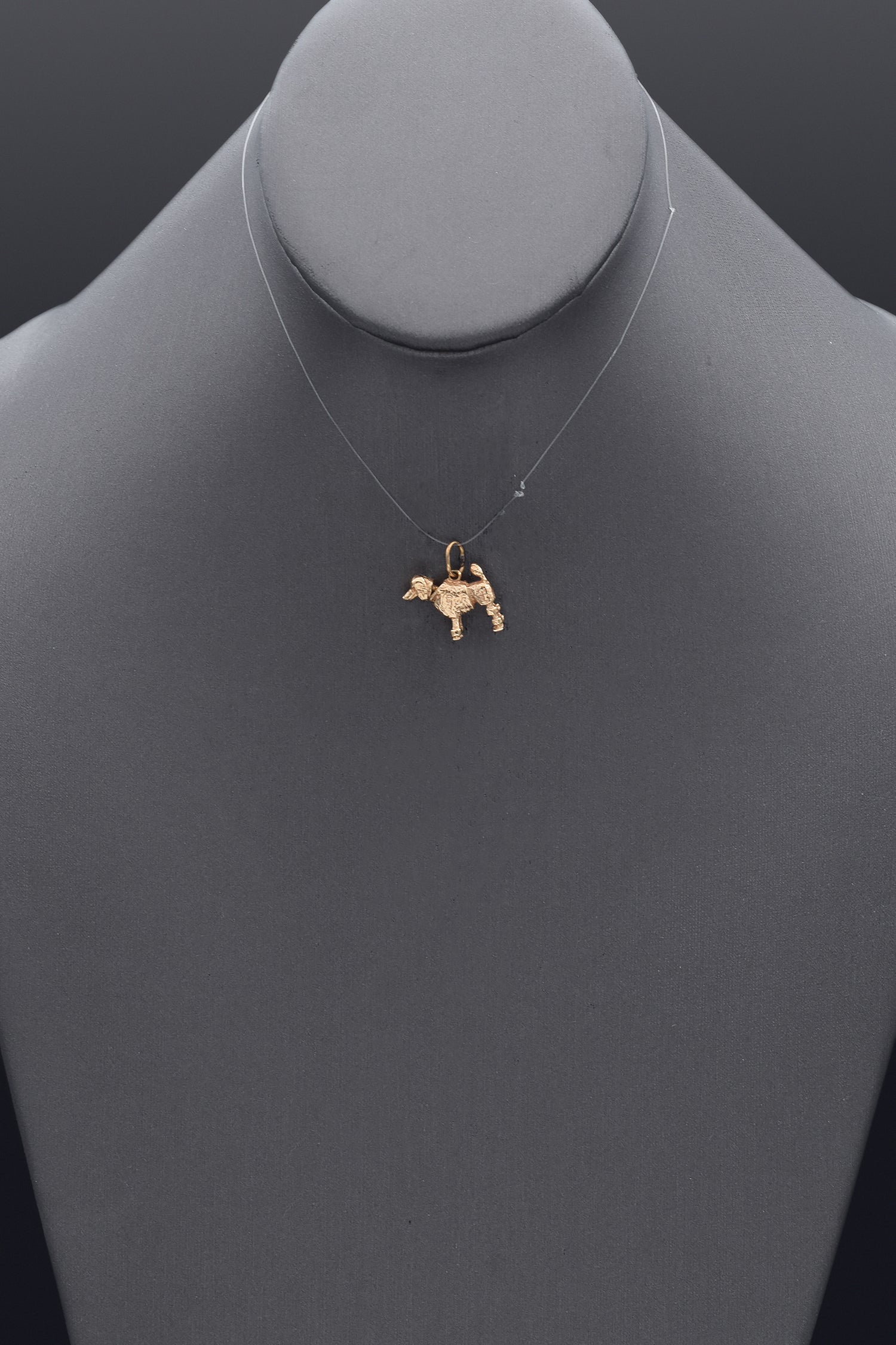 Vintage 14K Yellow Gold Poodle Dog Articulated Charm Pendant 3.2 Grams