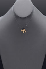 Vintage 14K Yellow Gold Poodle Dog Articulated Charm Pendant 3.2 Grams