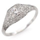 Antique Art Deco Platinum 0.33 TCW Diamond Band Ring