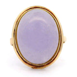 14K Yellow Gold Lavender Jade Cocktail Ring