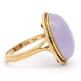 14K Yellow Gold Lavender Jade Cocktail Ring