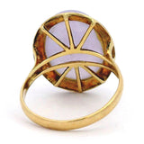 14K Yellow Gold Lavender Jade Cocktail Ring