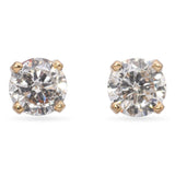 14K Yellow Gold 0.50 TCW Diamond Stud Earrings