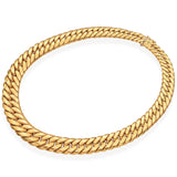 18K Yellow Gold UnoAErre Solid Cuban Link Chain Necklace