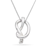 1979 Tiffany & Co. Sterling Silver Elsa Peretti Love Knot Pendant Necklace