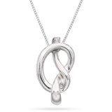 1979 Tiffany & Co. Sterling Silver Elsa Peretti Love Knot Pendant Necklace