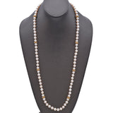 Vintage Pearl Necklace With Yellow Gold Beads