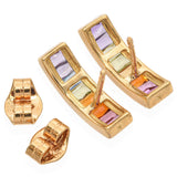 H. Stern 18k Yellow Gold Multi-Gemstone Rainbow Stud Earrings