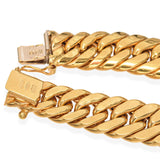 18K Yellow Gold UnoAErre Solid Cuban Link Chain Necklace