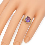 Vintage 18K Yellow Gold 3.95 TCW Amethyst Ring