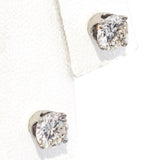 14K White Gold 0.86 TCW Diamond Stud Earrings