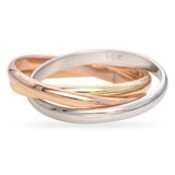 14K Tri-Gold Trinity Band Ring