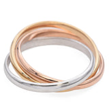 14K Tri-Gold Trinity Band Ring