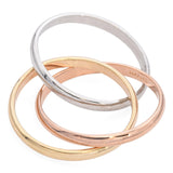 14K Tri-Gold Trinity Band Ring