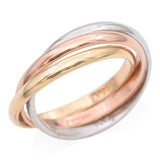 14K Tri-Gold Trinity Band Ring