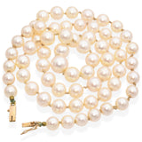 Vintage 14K Yellow Gold Graduated Pearl Beaded Strand Necklace