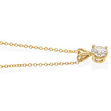 Yellow Gold .7ct H VS2 Diamond Solitaire Pendant Necklace