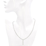 18k White Gold Diamond Drop Necklace