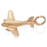 Vintage 14K Yellow Gold Airplane Charm