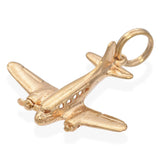 Vintage 14K Yellow Gold Airplane Charm