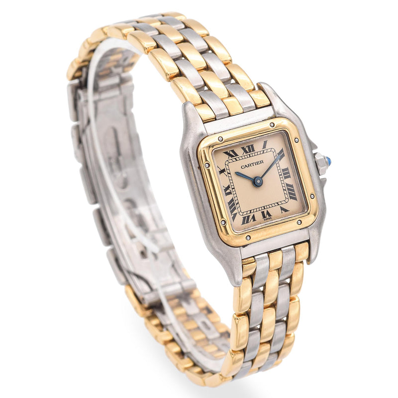 Cartier Panthère Steel 18K Gold Three Row Gold Quartz Women's Watch