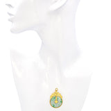 Vintage 23k Yellow Gold Jade Donut Pendant