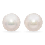 14K Yellow Gold Cultured Pearl Halo Jacket Stud Earrings