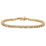 14k Yellow Gold 5.7ct Diamond Tennis Bracelet