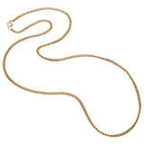 Antique 15K Yellow Gold Long Link Watch Chain Necklace