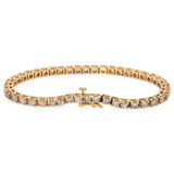 14k Yellow Gold 5.7ct Diamond Tennis Bracelet