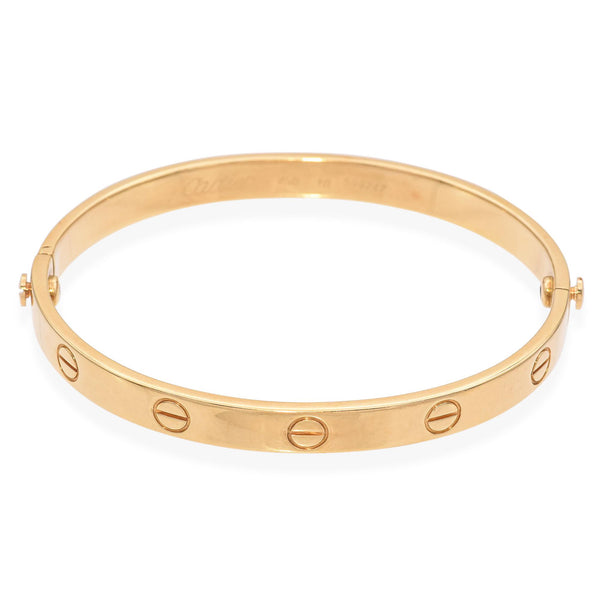 Vintage Cartier 18k Yellow Gold Love Bracelet Size 18