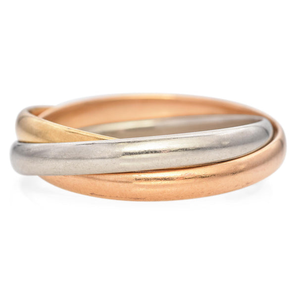 Les Must de Cartier Trinity 18K Tri-Color Gold Band Ring