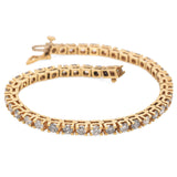 14k Yellow Gold 5.7ct Diamond Tennis Bracelet