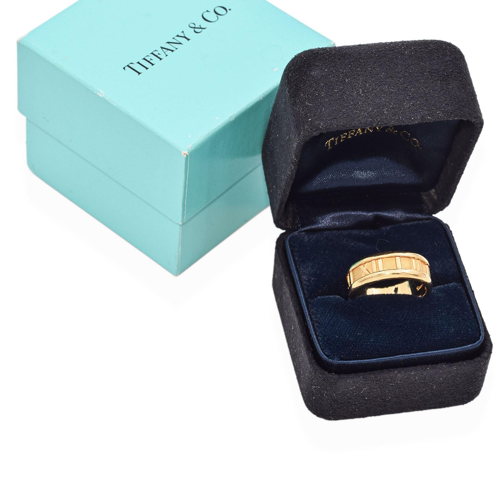 Tiffany & Co. 18K Yellow Gold Atlas Band Ring