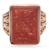 Antique Victorian Yellow Gold Carnelian Intaglio Signet Ring