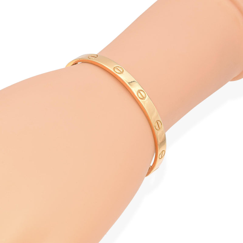 Vintage Cartier 18k Yellow Gold Love Bracelet Size 18