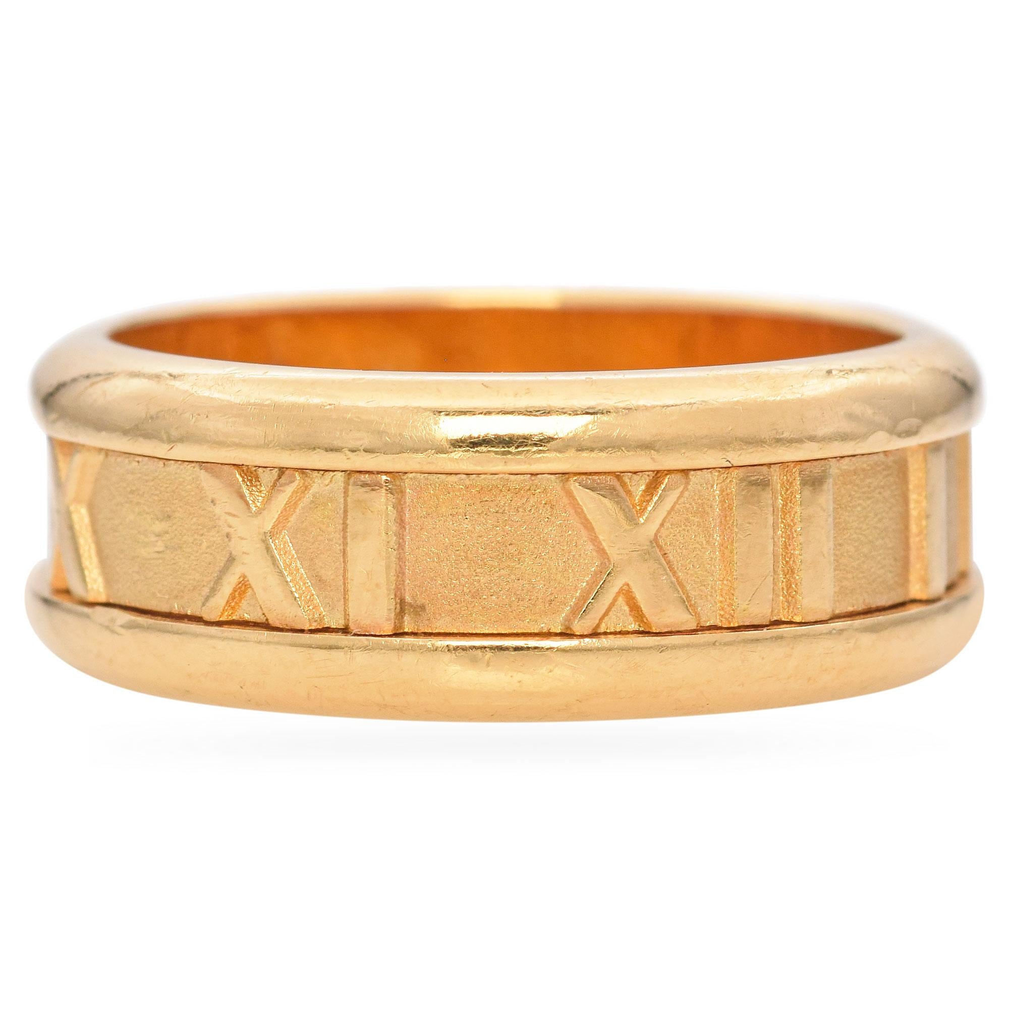 Tiffany & Co. 18K Yellow Gold Atlas Band Ring