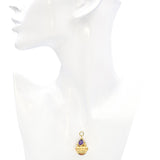 Vintage 18k Yellow Gold Multi Gemstone Charm Pendant