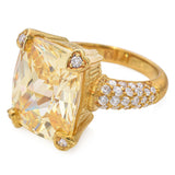 Judith Ripka Lola 18k Yellow Gold Lemon Quartz Diamond Ring