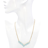 10K Yellow Gold 21.42 TCW Blue Topaz Necklace