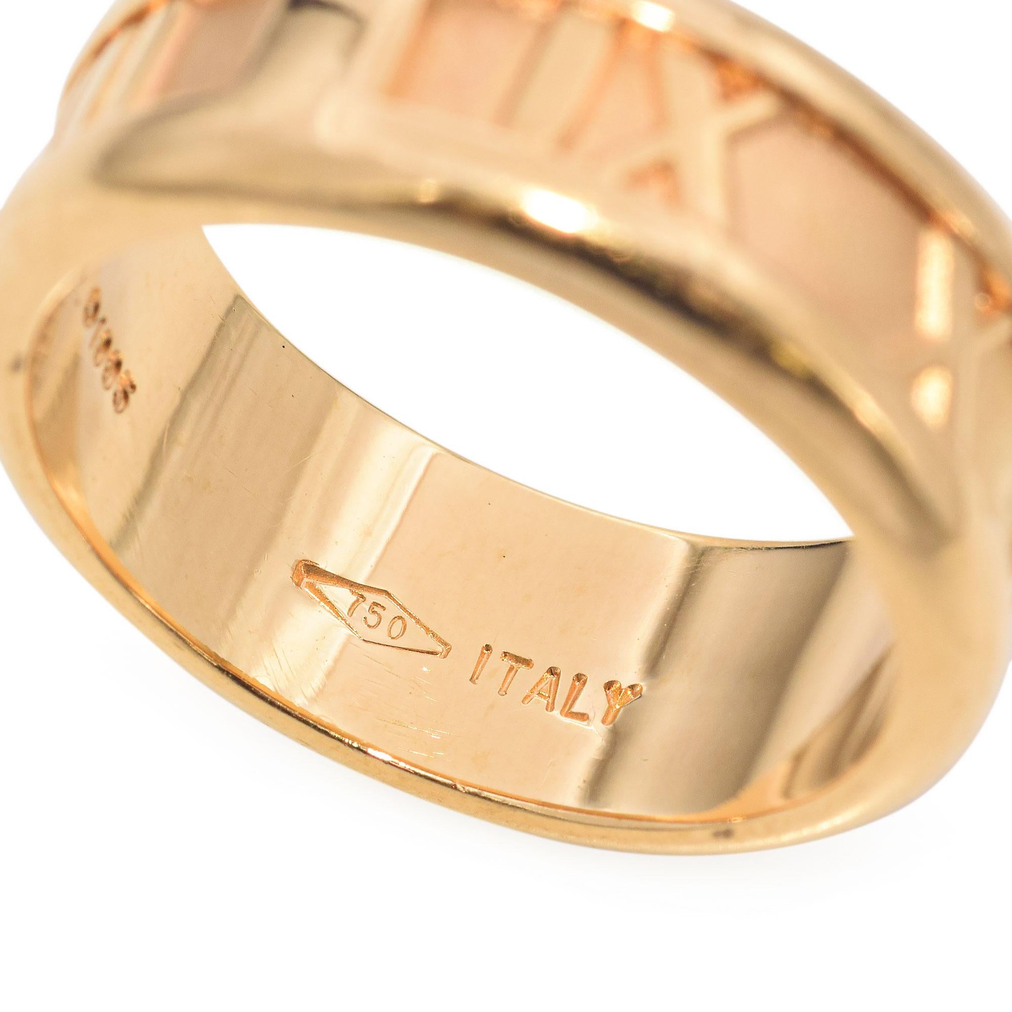 Tiffany & Co. 18K Yellow Gold Atlas Band Ring