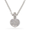 Pasquale Bruni 18K White Gold Pavé Diamond Heart Pendant Necklace